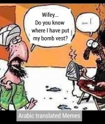 funny extremist terrorist bomb vest ironing
