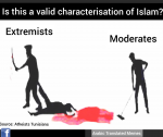 extremist moderate atheist Tunisians cleaning after logic islam religion of peace