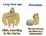 long time ago allah before and after nowadays melon watermelon big god small dog satire