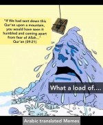 Crying mountain Quran 59:21 humbled coming apart for fear of Allah metaphor