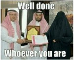 Women rights award ceremony women burqa hijab niqab no identity graduation