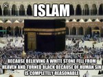 kabba kaaba mecca blackstone whitestone feel from heaven human sin logic Islam