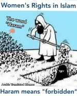 women rights haram forbidden in islam man buries woman with rules man made