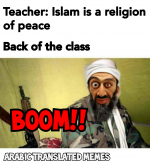 Usama Bin Ladin Boom Religion of peace