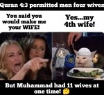 four wives when Muhammad had many wives